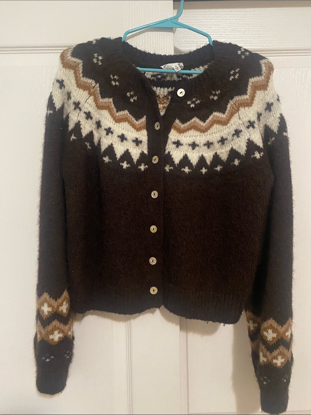 Willow and Wind Fair Isle Cardigan.